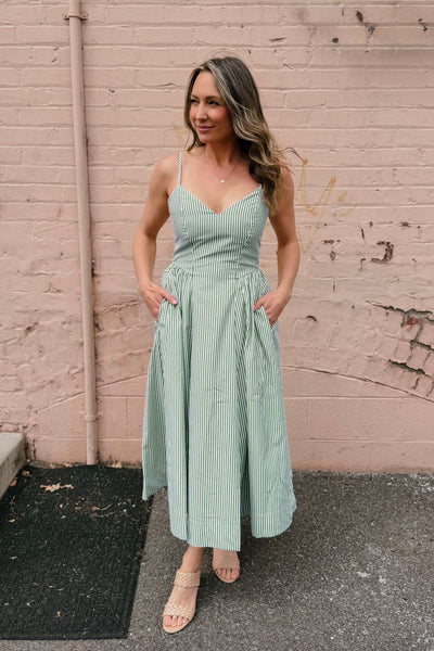 Jetty Stripe Midi Dress