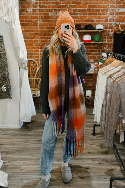 Chunky Plaid Scarves