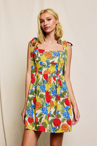 Fruity Tie Strap Dress
