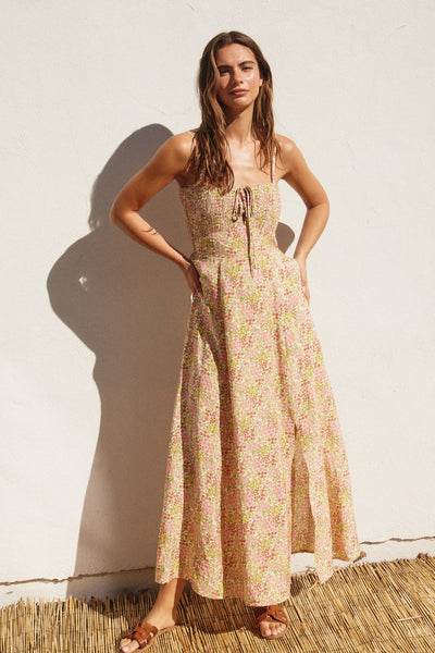 Blooming Smocked Maxi Dress