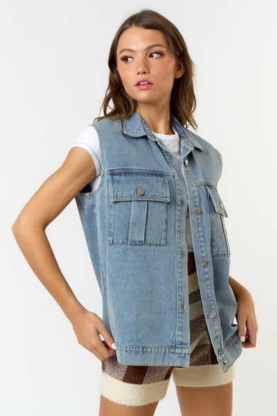 Oversize Denim Vest