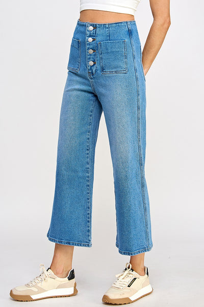 Wide Leg Ankle Jeans