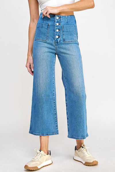 Wide Leg Ankle Jeans