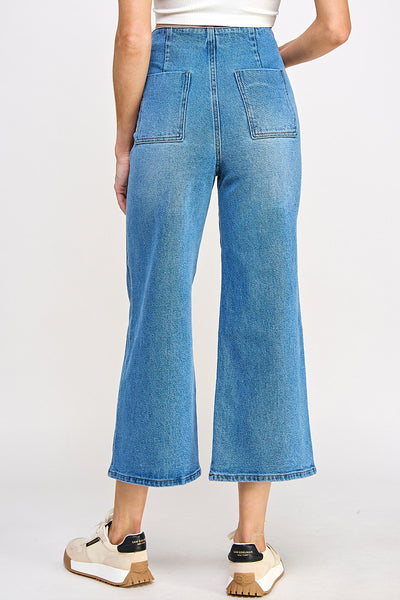 Wide Leg Ankle Jeans