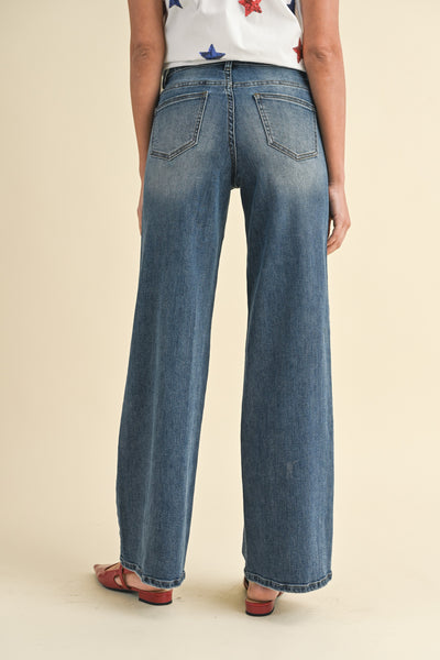 Tummy Control Wide Leg Jeans