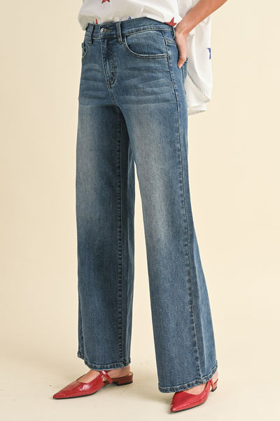 Tummy Control Wide Leg Jeans