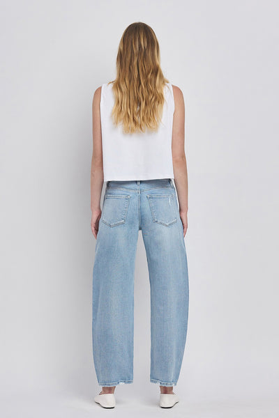 High Rise Barrel Jeans