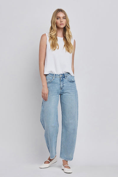 High Rise Barrel Jeans