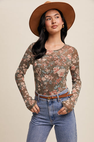 Floral Finds Mesh Top