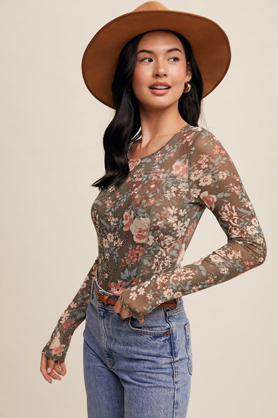 Floral Finds Mesh Top