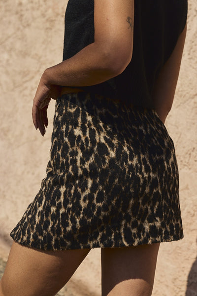 Allison Leopard Print Skirt