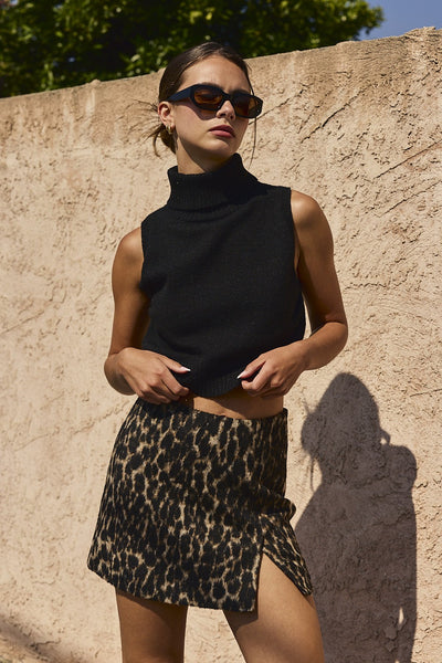 Allison Leopard Print Skirt