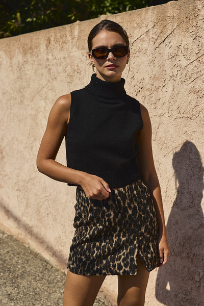 Allison Leopard Print Skirt