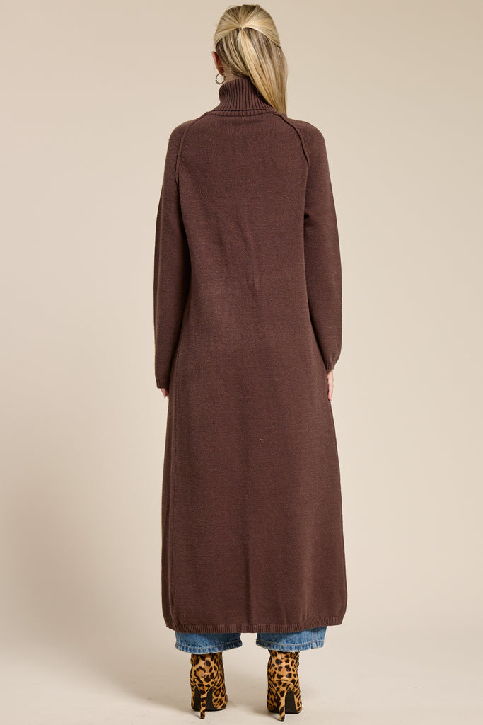 Split Hem Turtleneck Sweater Bloom & Flourish Split Hem Turtleneck Sweater Bloom & Flourish