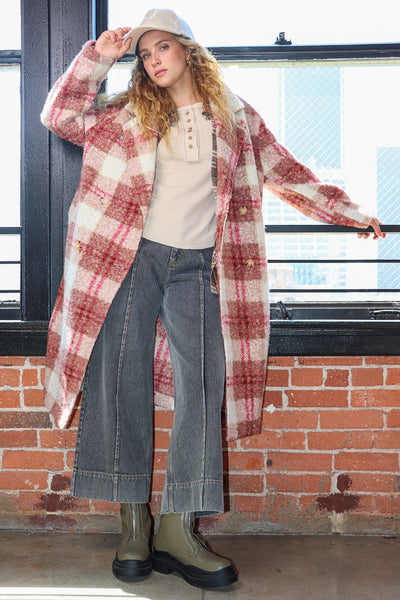 Rosie Long Plaid Coat