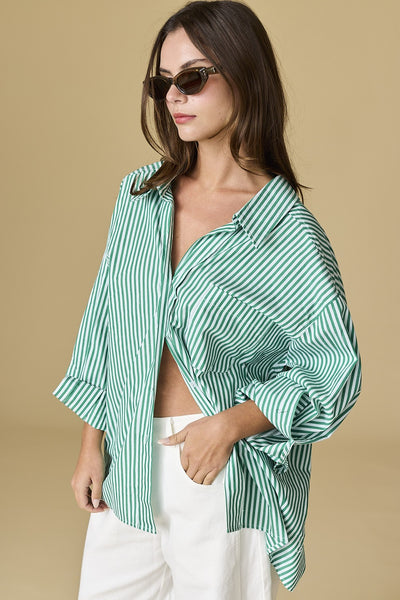 Luna Stripe Button Down