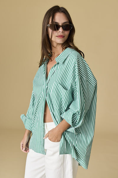 Luna Stripe Button Down