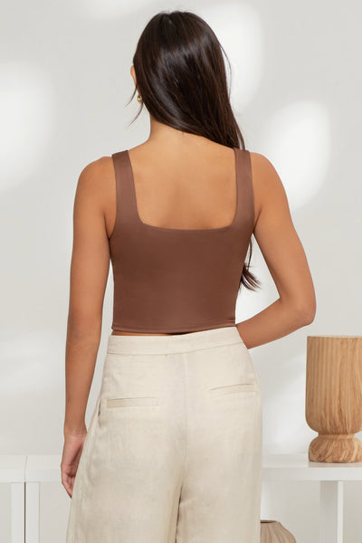 Square Neck Cropped Tank