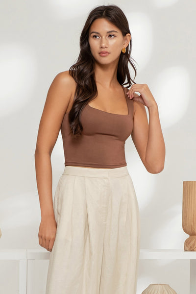 Square Neck Cropped Tank