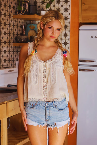 Ever After Lace Trim Tank
