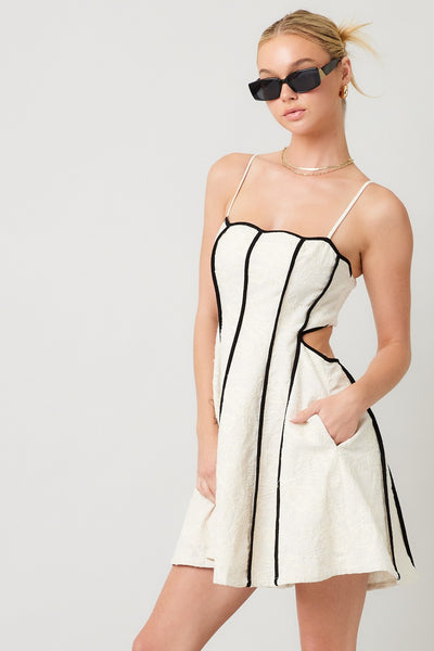 Cara Embroidered Cutout Dress