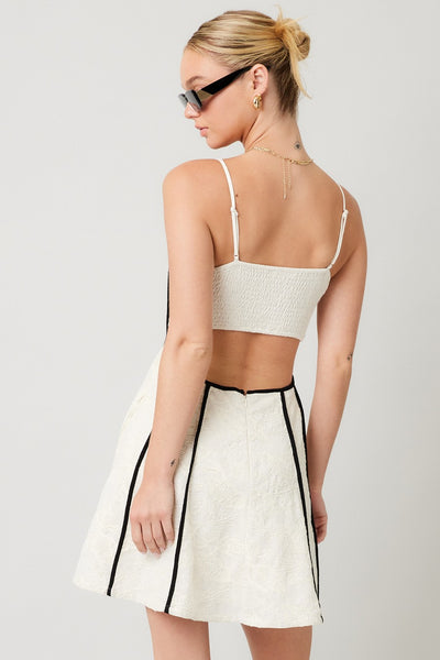 Cara Embroidered Cutout Dress