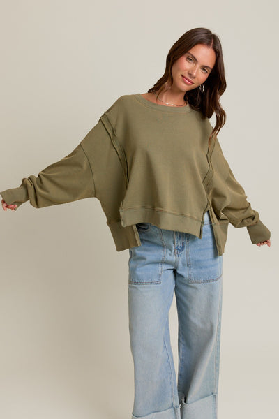 Cam Exposed Seam Sweatshirt