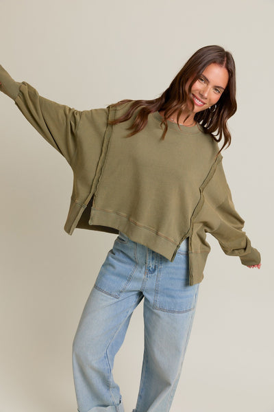 Cam Exposed Seam Sweatshirt