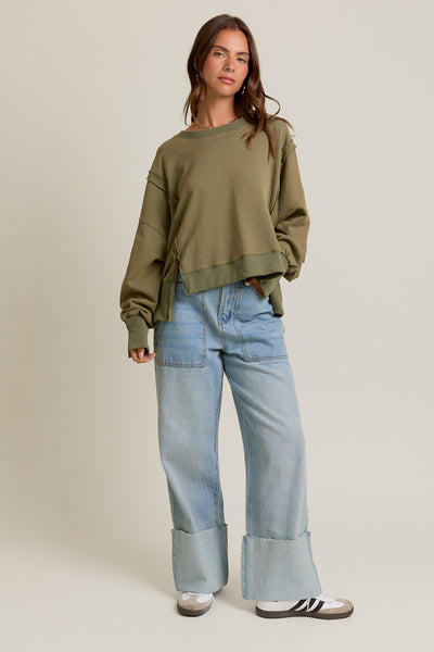 Cam Exposed Seam Sweatshirt