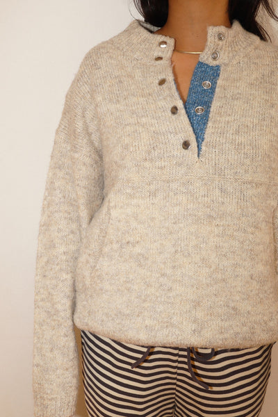 Snap Collar Sweater