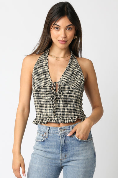 Suzy Smocked Halter Top
