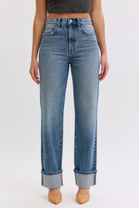 Tara High Rise Cuffed Jeans