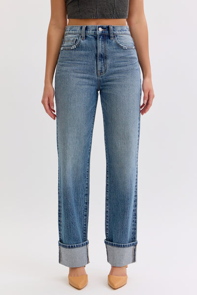 Tara High Rise Cuffed Jeans