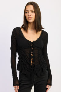 Ruched Tie Top