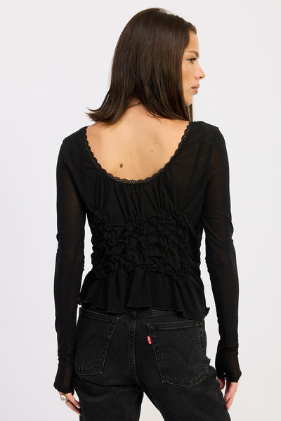 Ruched Tie Top