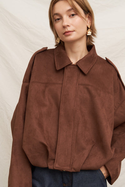 Suede Bomber Jacket