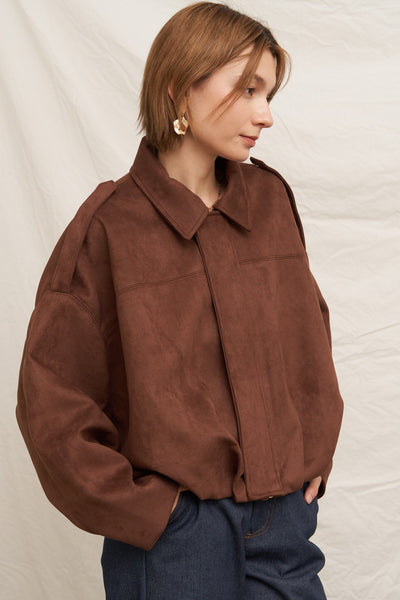Suede Bomber Jacket