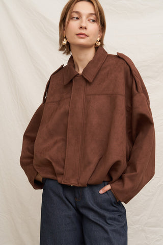 Suede Bomber Jacket