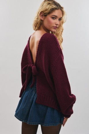 Tie Back Sweater
