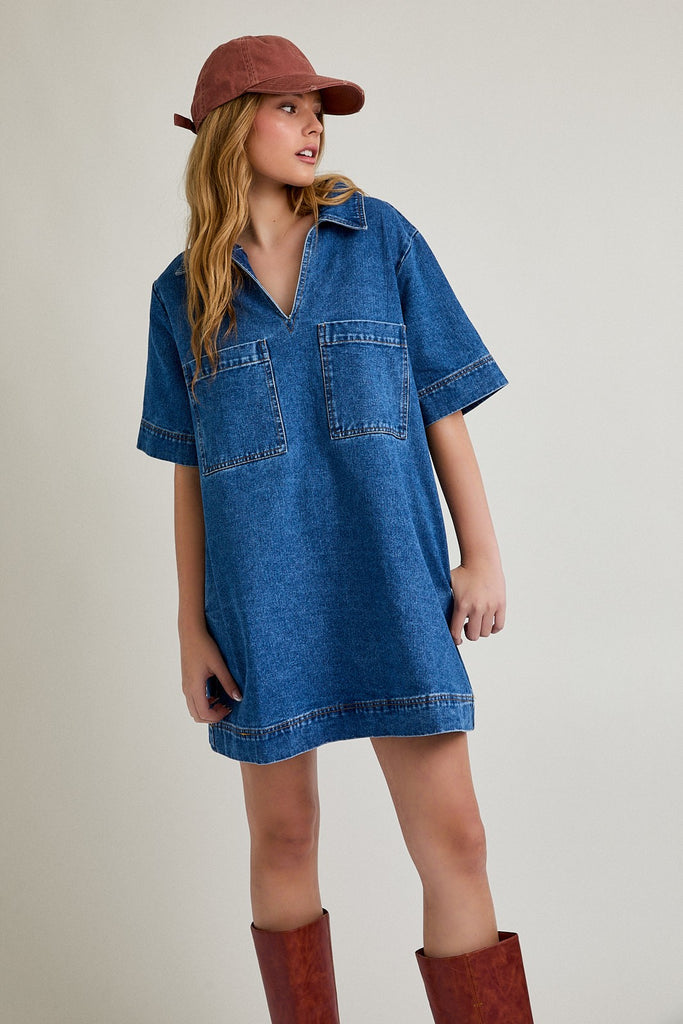 Ava Denim Dress Bloom & Flourish Ava Denim Dress Bloom & Flourish
