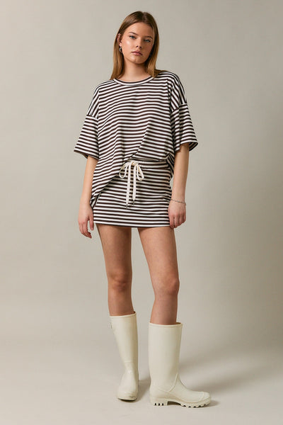Hollis Striped Oversized Tee