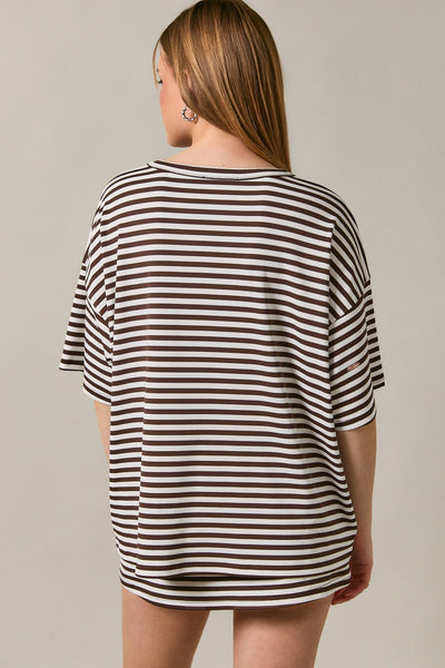 Hollis Striped Oversized Tee