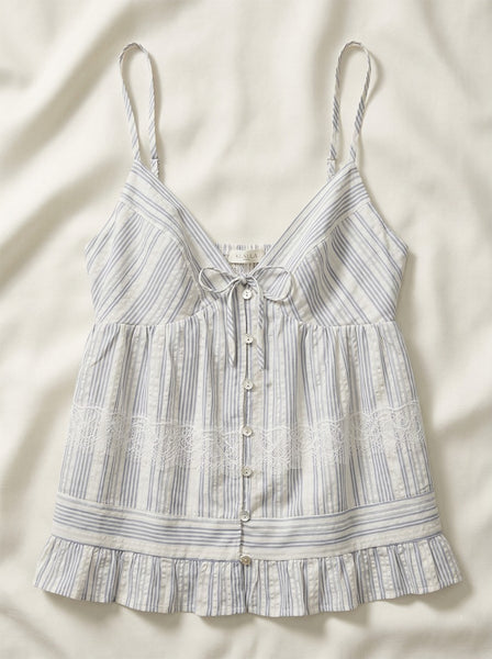Lila Stripe Babydoll Top