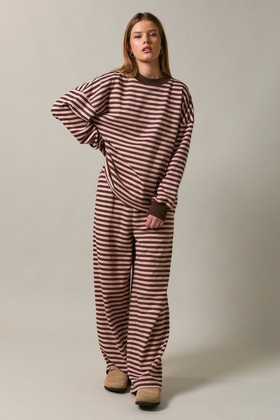 Cocoa Stripe Pullover