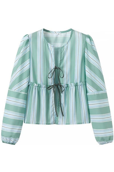 Brunch Stripe Tie Top