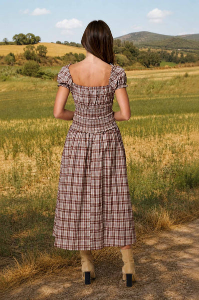 Mabel Plaid Midi Dress