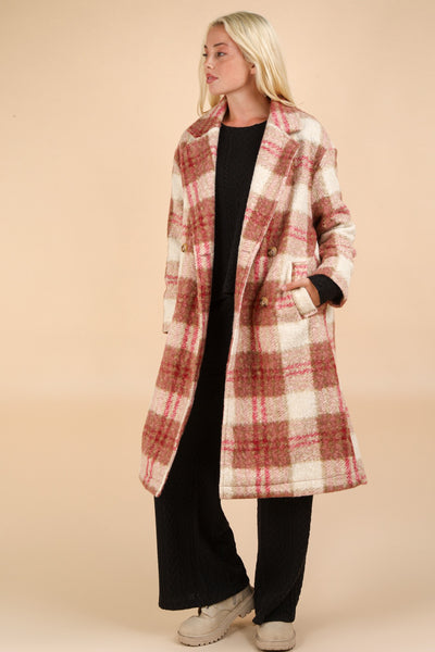 Rosie Long Plaid Coat