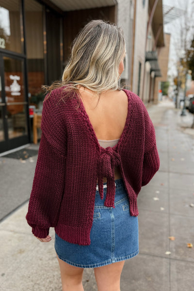 Tie Back Sweater