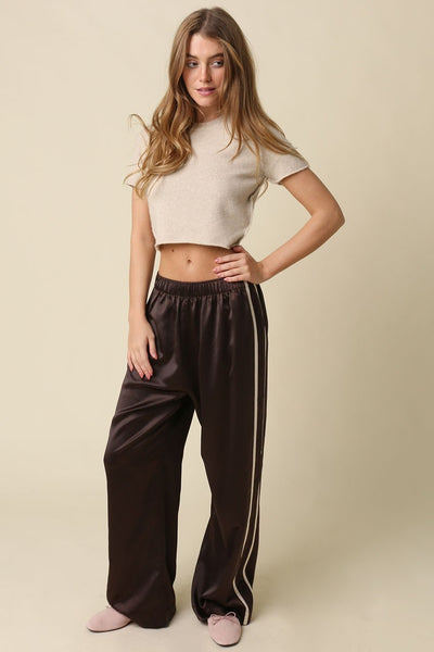 Romy Satin Track Pants