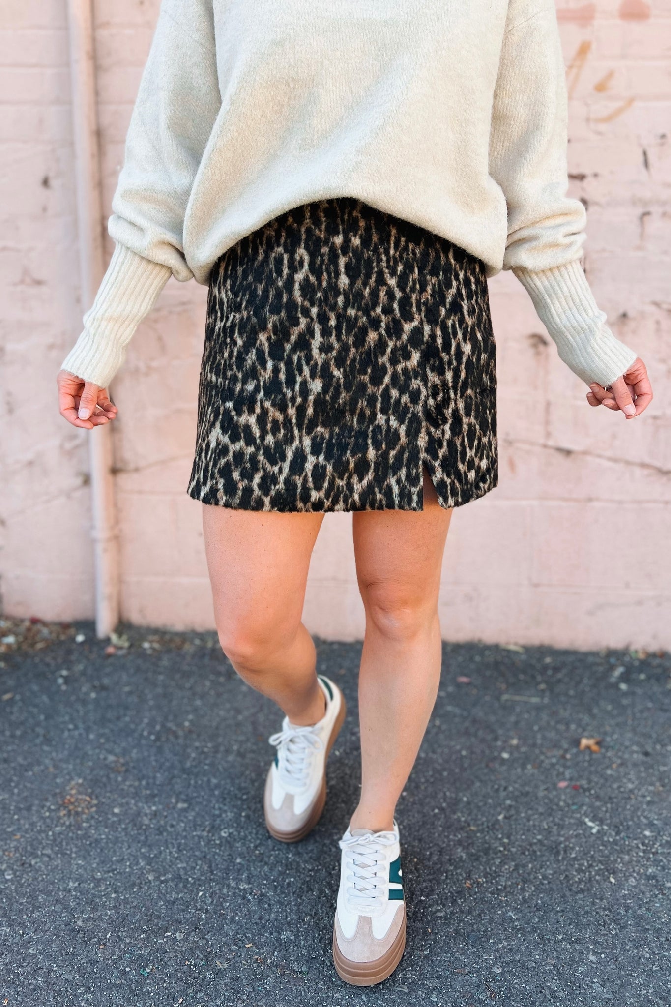 Allison Leopard Print Skirt